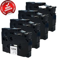 4PK 12mm Label tape For P-TOUCH TZ-231 TZe-231 Black on White 26.2ft picture