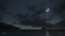 Landscape  art minimalism lighthouse night moon clouds Custom Gaming Mat Desk picture