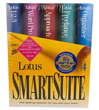 Vintage Lotus SmartSuite 4.0 Windows 3.1 3.5 Floppy Big Box NEW Sealed picture