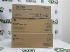 Konica Minolta Waste Toner Cartridges WX-103 (2x) and WB-P05 (1) Sealed Lot of 3 picture