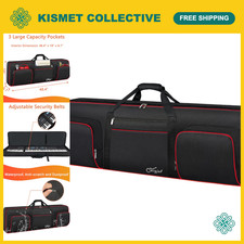 Adjustable Padded Shoulder Straps Soft Case for 76-Key Keyboard, Lightweight & D picture