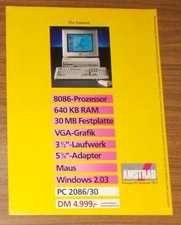 Rare Advertising AMSTRAD PC 2086/30 Personal Computer 1988 picture