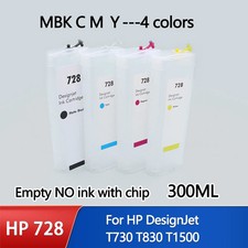 4 Colors Ink Cartridge For HP 728 Refillable Cartridge For HP Designjet T730/830 picture