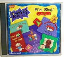 Broderbund Nickelodeon Rugrats Print Shop CD & Users Manual Windows PC Vintage  picture