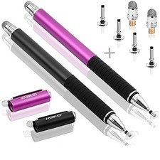 2 Pack Stylus Set w/ 4 Disc Tips & 2 Fiber Tips for Touch Screens picture