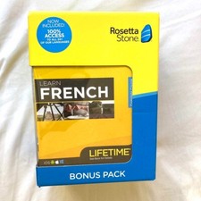 Rosetta Stone French Bonus Pack Bundle Lifetime Online Access + Grammar Guide + picture