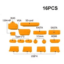 16PCS Silicone USB Dust Plug Set Laptop Computer Port Protector Anti Dust picture