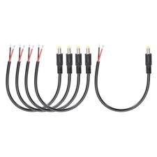MECCANIXITY 5pcs DC Power Pigtails Cable, 5.5mm x 2.5mm Male Barrel Plug Conn... picture