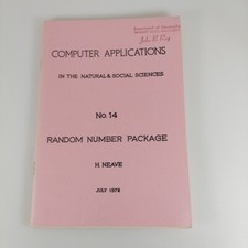 Computer Applications In The Natural & Social Sciences No 14 Random Number Pkg picture