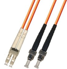 25M Multimode Duplex Fiber Optic Cable 50/125 LC ST Orange Patch Cable Network picture