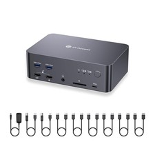 AV Access 8K KVM Switch 3 Monitors 2 Computers, DP KVM Dock for Desktop PCs picture
