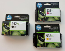 HP: 932XL Black, Yellow & Magenta Ink Cartridge Lot Set of 3 Exp. 2026 picture