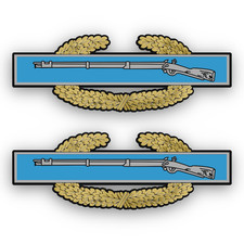 Master Combat Infantryman Sticker, Army MCIB Decal for Laptops & Indoor Use 2-PK picture