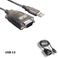 10PCS Grey 3' USB 2.0 Type A to DB9 Serial Adapter Cable Sync Transfer Data picture