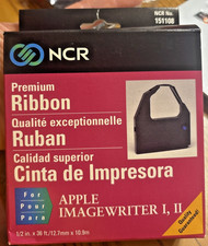 APPLE IMAGEWRITER I & II PREMIUM BLACK RIBBON NOS NCR NO.151108 SEE PHOTOS picture