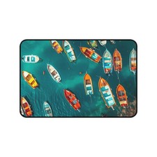 Vibrant Nautical Desk Mat - Perfect Office Decor, Boat Art picture