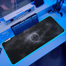 White RGB Gaming Mouse Pad 31.5X12 Inch PC XL Large Extended Glowing Led Light u picture