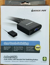 IOGEAR GCS24U 4-Port USB VGA KVM Switch Box with Remote Port Switching Button picture