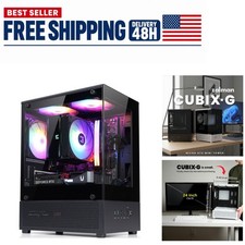Zalman CUBIX-G Micro-ATX Mini Tower Gaming PC Case Black FRGB Fans picture