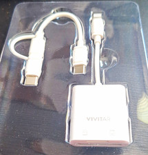 Vivitar SD/MicroSD Card Reader Lightning USB-C Micro USB MOV4016-WHT picture