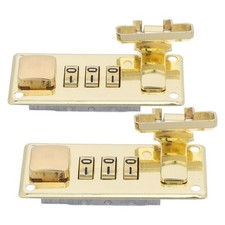 2 Pcs Golden Zinc Alloy Combination Locks For Luggage Travel Suitcase Lock picture