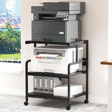 Large Printer Stand with Storage Shelf, 23.6