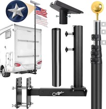 16FT RV Flagpole Kit, Metal Pipe Adapter Compatible with Starlink Gen 3, Heavy‑D picture