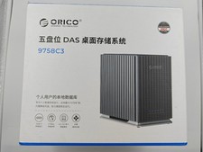 ORICO 5 Bay Type C Hard Drive Enclosure DAS 9758C3 110TB 3.5 SSD HDD Open Box picture