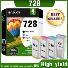 DesignJet 728 Ink (4-Pack) Compatible for HP  T730 T830 Plotter Printer picture