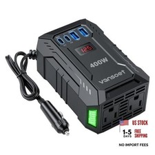 400W Car Power Inverter for Vehicles DC 12V to AC 110V Inverter Black picture
