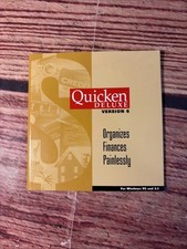Quicken Deluxe Version 6 Software CD-ROM Finance Software For Windows 95 and 3.1 picture