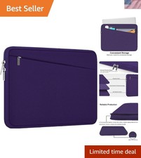 Professional Laptop Sleeve for 15.6 Inch Notebooks - Pocketed Elegance in Purple picture