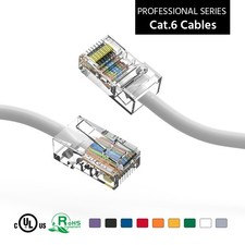 20 Pack of 5Ft CAT6 UTP Ethernet Network Non Booted Cable White picture