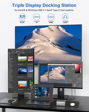 SPACE GRAY - TOTU QIYO TOTU Upgraded Universal USB-C 4K Triple Display Docking picture