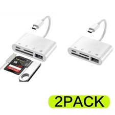 FLEAVER 2PACK USBC SD TF Camera Card Reader Adapter 4 in 1 with USB OTG Charging picture