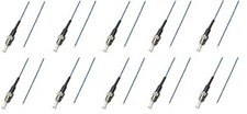 10 Pack ST APC Singlemode 9/125 Simplex Pigtail Fiber Optic 1M 0.9 Mil Adapter picture
