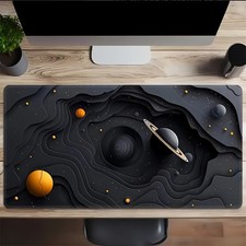 1pc Multi-size Optional Galaxy Space Planet Theme Large Game Mouse Pad - Durab picture
