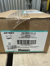 LOT 10 Panduit NetKey 2 Position Surface Mount Box NK2BXWH-A Network Components  picture