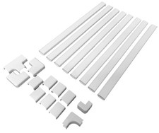 Legrand Wiremold Cordmate II 128 Inch 20 Piece Cord Cover Kit White picture