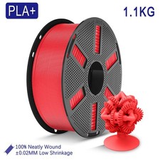 JAYO 1.1KG PLA+ Cherry Red 3D Printer Filament 1.75mm No Clog Better Adhesion picture