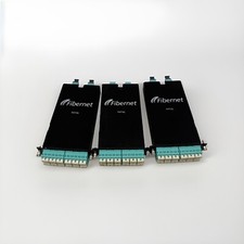 LOT OF 3 Fibernet FMT4S-LG24AHL Fiber Patch Module 2xMTP-12F to LC OM4 24 Fibers picture