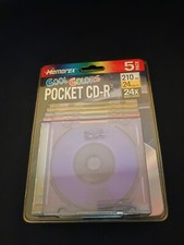 VTG Memorex 5 Pack Cool Colors Pocket CD-R Discs 210 MB 24X SEALED 8cm Recordabl picture