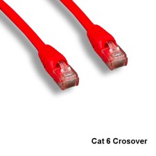 KNTK Red 14' Cat6 CrossOver UTP Ethernet Cable 24AWG 550MHz RJ45 Network P2P picture