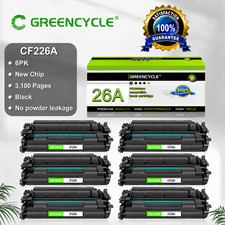 GREENCYCLE 6 Pack 26A CF226A Toner Cartridge for HP M402n M402dn M426fdw M426fdn picture