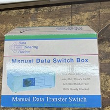 Manual Data Switch Box RJ11 A/B 1:2 Gold Plated Beige 9ft DS-101 picture