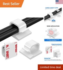 Organize Cables with 40 Pack Large Adhesive Clips – Durable and Heat Resistant picture