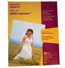 Staples Photo Supreme Matte Double-Sided 8.5x11 50ct 230gsm Inkjet 19895 picture