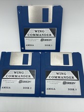 1990 WING COMMANDER Amiga VTG PC Floopy Disks 1-3  Untested  picture