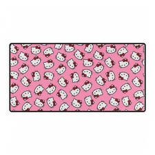 Pink y2k Premium Gaming Mouse Pad Hello Kitty Desk Mat, Cute Office Accessories, picture