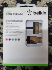Belkin Mixit 30pin 4ft Charge/sync Cable For Iphone/Ipod/Ipad - New picture